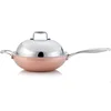 3 Layer body copper wok kitchenware cookware