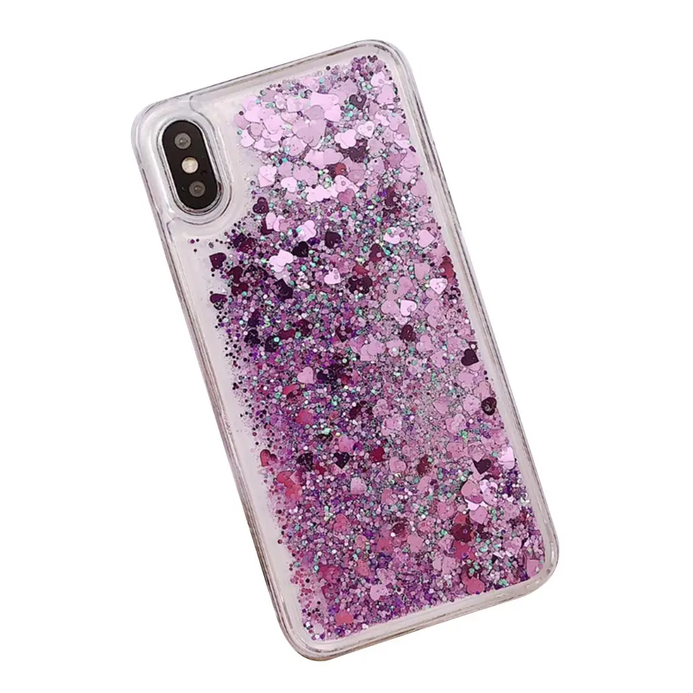 New Design Custom Moving Glitter Mobile Phone Cover Glitter Phonecase