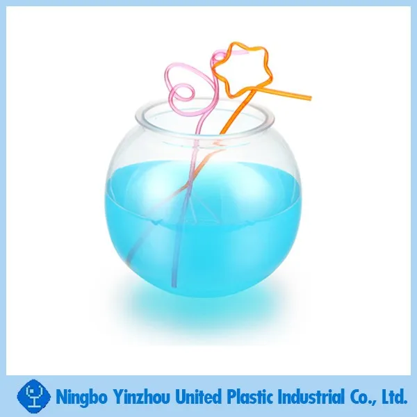 2.5l Plastic Fish Bowl Cup With Straw Buy 2.5l Plastic Fish Bowl Cup