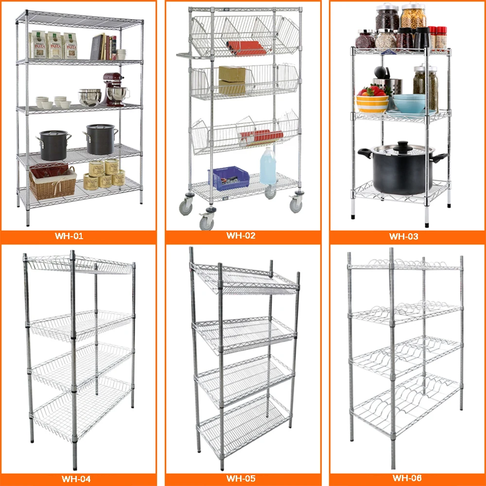 Storage Wire Shelving Rack Wire Shelves Four Tier Epoxy Wire Shelf