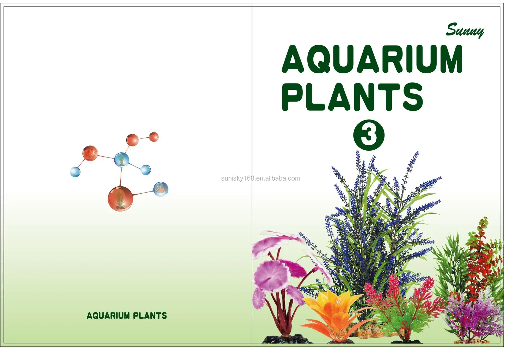 Artificial Water Simulated Landscape for Aquarium Plastic Plant AP-013C