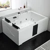 Quality Two Person TV Combo Acrylic Freestanding Rectangle Massage Bath Tub