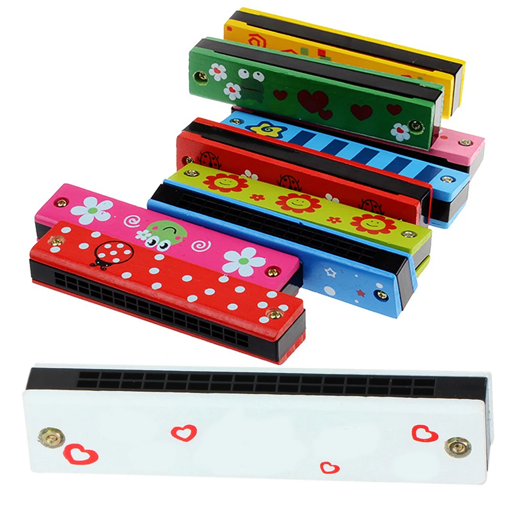 Kids Cartoon Plastic Harmonica Toy Fun Musical Early Educational Gift Toy s/ 