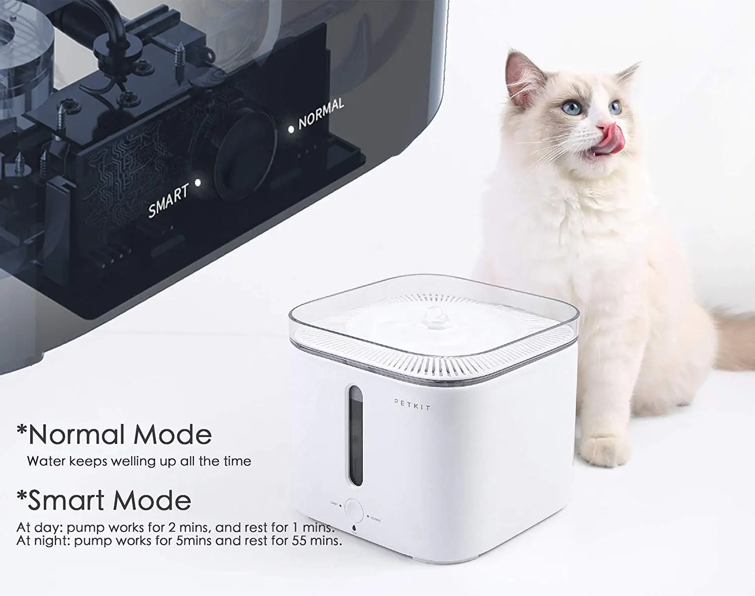 PETKIT Gen.2 Smart Drinking Pet Water Fountain with water purification and heating function