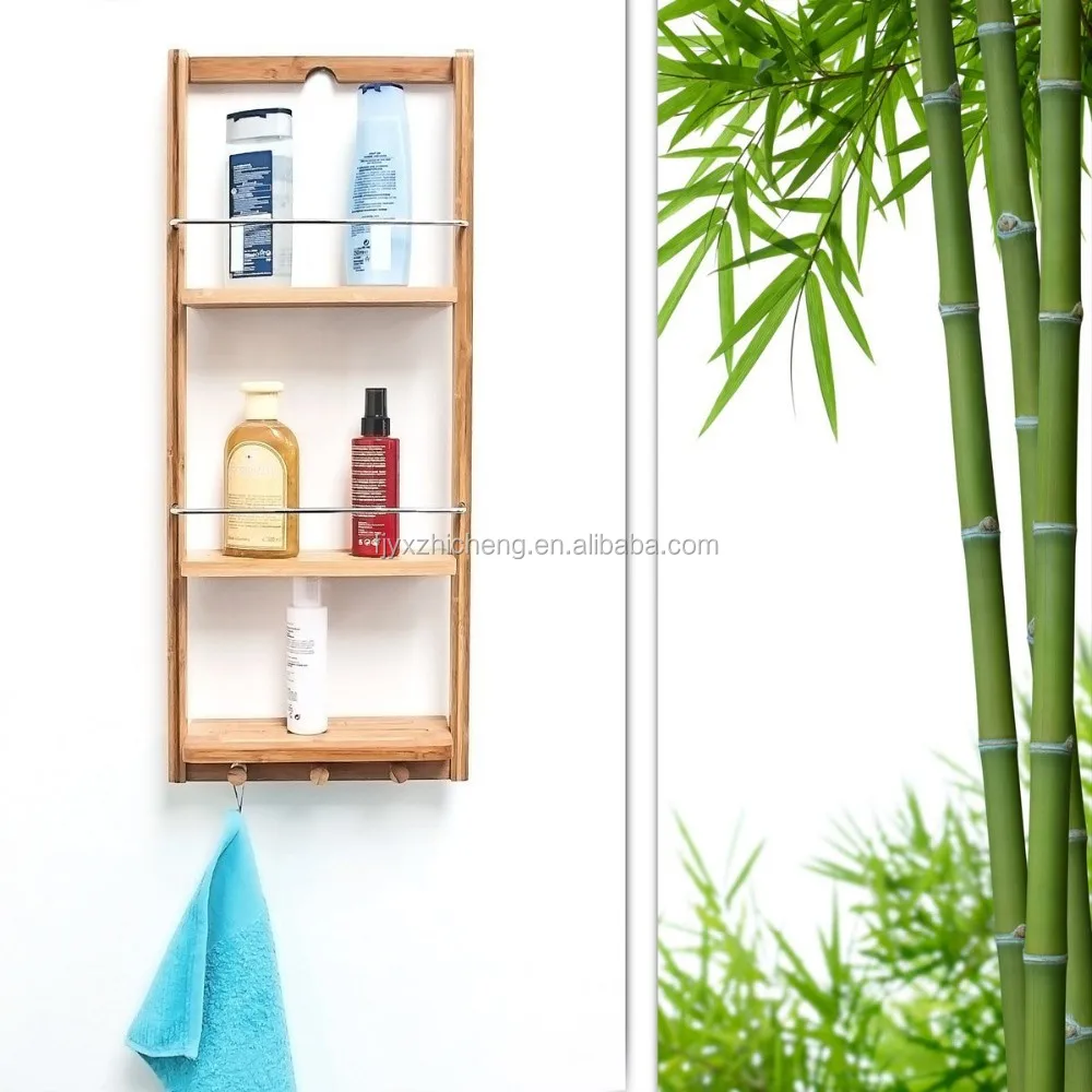стеллаж бамбук в ванную