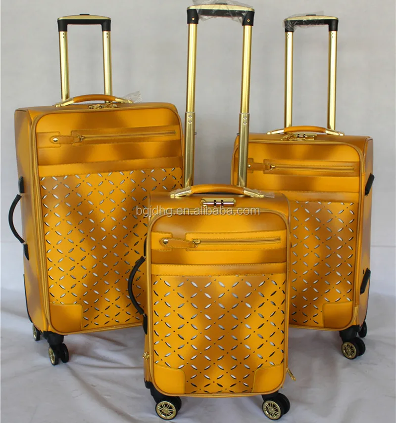 yellow trolley bag