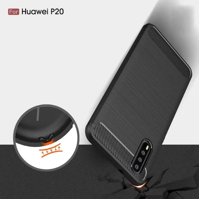 New Arrival Carbon Fiber Tpu case for HUAWEI P20 brushed tpu soft cover for HUAWEI P20