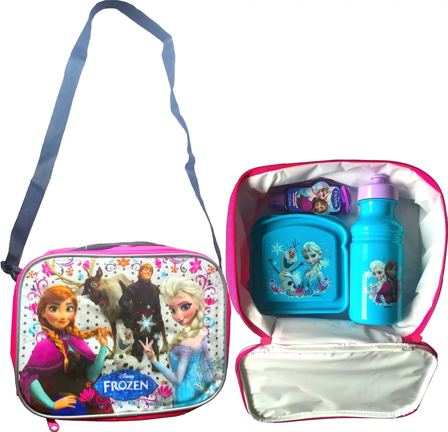 disney frozen lunch bag and bottle set