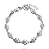 Women's Gender Relleocna 18k White Gold Plated Bracelet Stud W/ Pure Precious Cubic Zirconia