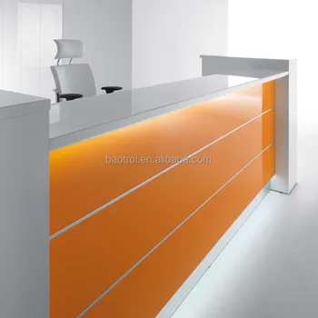 Cheap Diy Design Modern Reception Desk Beauty Salon With Led Light