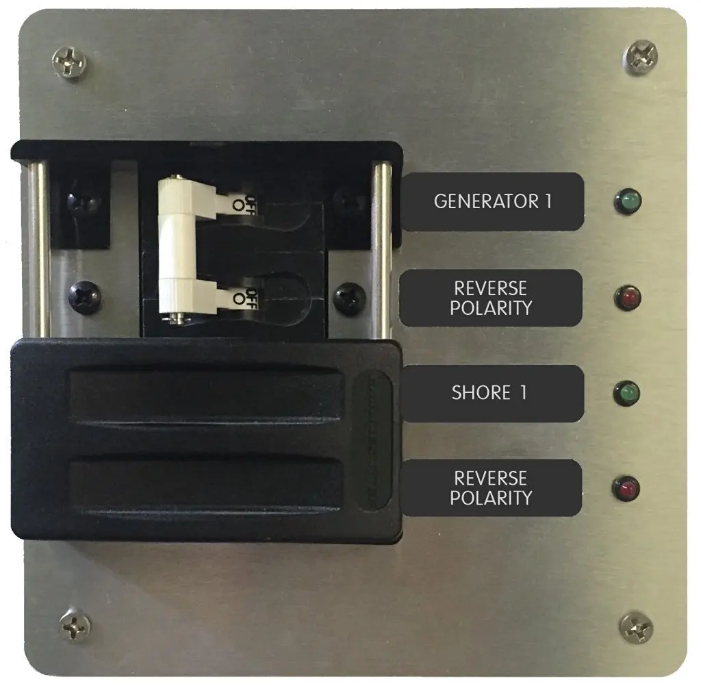 80 Amp AC Source Selection Circuit Breaker Panel (compare to Blue Sea 8061, 8032, 8498)