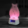Cute gifts bear shape LED light LCD clock with music sound