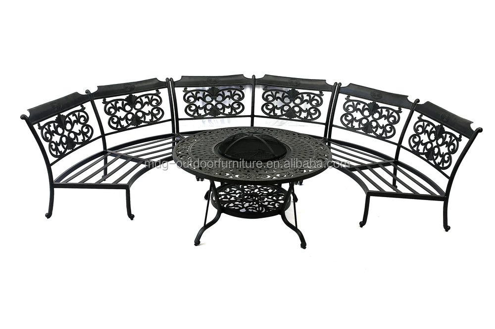 Antique Stackable Rattan Wooden Wrought Iron Patio Metal Mesh Heb