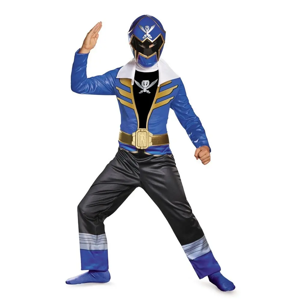 Disguise Saban Super MegaForce Power Rangers Blue Ranger Classic Boys Costu...