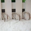 Welded steel nickel plated wire form D ring for women handbags