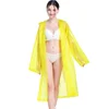 Waterproof Fashion Reusable Custom Yellow Pvc Rain coat/ Vinyl Raincoat