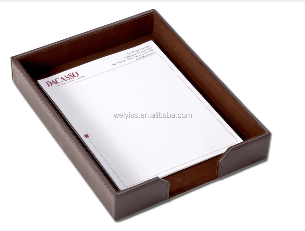 Top Quality Office Leather Desk Organizer Set For Business Buy Leather Desk Organizer Set