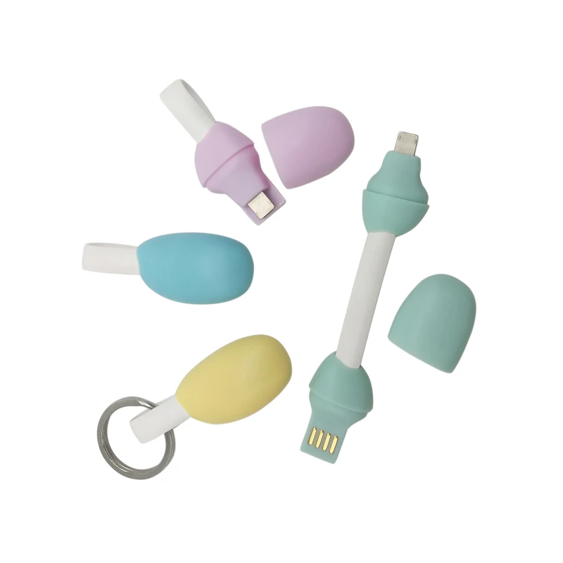 New Product Promotional Gift Candy Color 2 in 1Mini Charger And Data Android Phone Charging Micro Usb Magnetic Cable