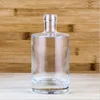 500ml 16oz Round Glass Rum Bottle Drinking Bottles For Liquor Spirits Sale With Wooden Cork