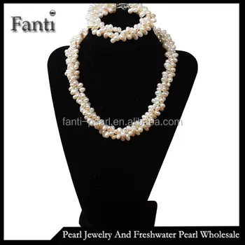 white pearl jewellery set