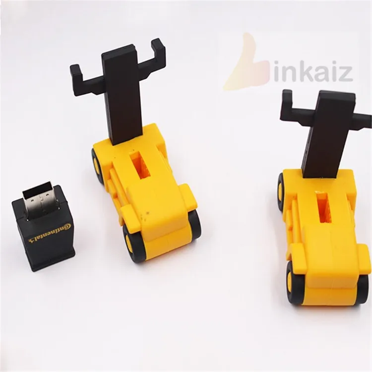 excavator usb stick/custom soft pvc rubber 3D excavator usb flash drive - ANKUX.COM