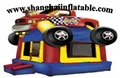 Hot 0 55mm PVC customized tractor shape inflatable jumping castle inflatable car shape bounce house