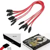 Universal 5Pcs 40cm Serial ATA SATA RAID Data Cable New HDD Hard Drive Disk Straight Signal SATA Power Connector Cables