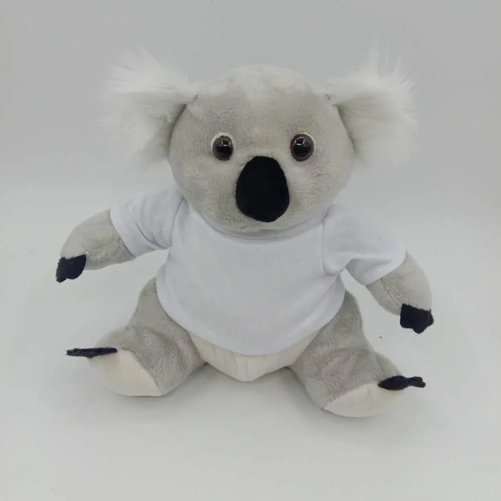 定制吉祥物毛绒动物毛绒考拉熊与 t恤时尚澳大利亚考拉