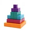 kids educational toys colored wooden building blocks easy 3D pattern play building block tower