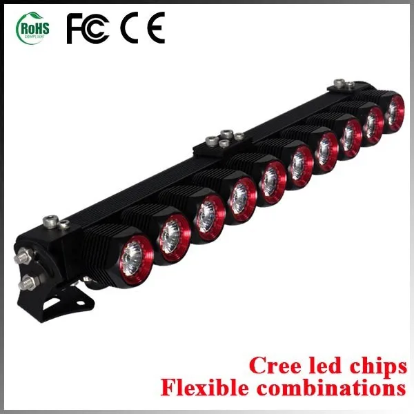 10w single row led light bar atv led light bar 4wd led working light bar