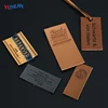 Superb Material Custom Embossed PU Fake Leather Patch Labels for Denim Jeans
