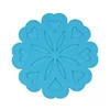 flower shape custom design heating resistant silicone table hot pad
