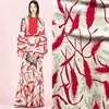Polyamide metallic Silk slippery Floral pattern brocade fabric for summer skirt
