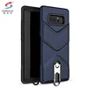 Metal zipper head kickstand mobile phone case for samsung galaxy note 8 back cover