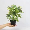 Free shipping 25pcs/ctn different kinds artificial leaves foliage with potted for shop