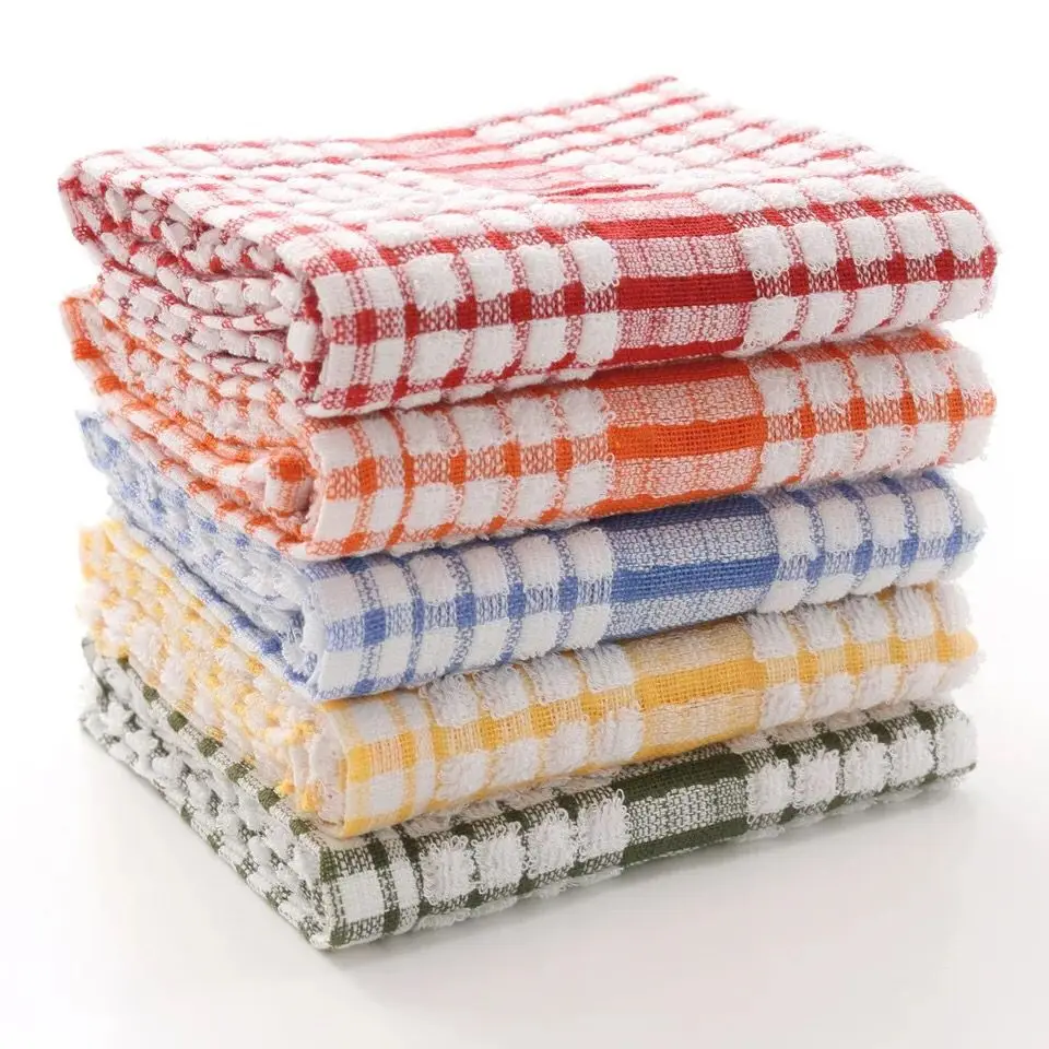 woven cotton dish towels