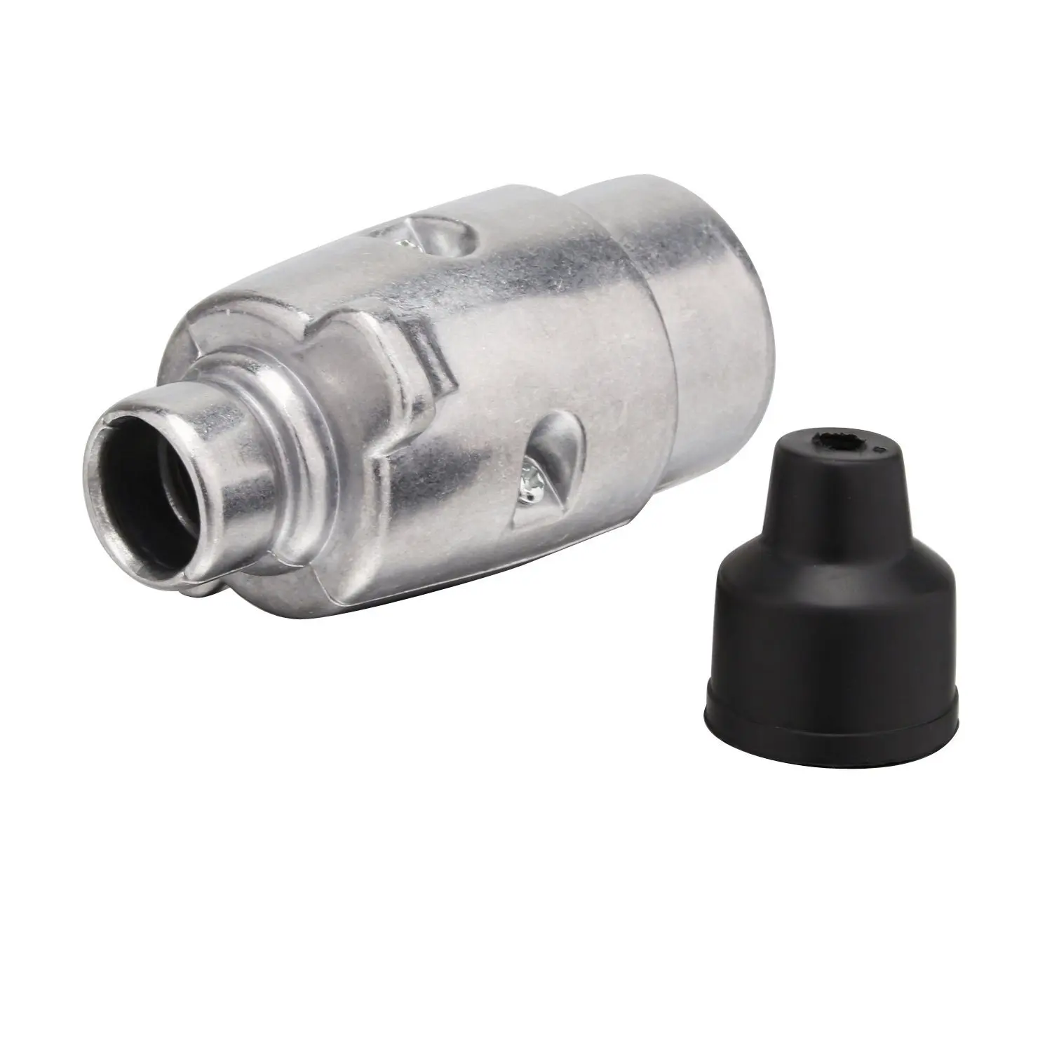 Qiilu 12V 7 Pin Aluminum Trailer Plug Socket Wiring Connector Adapter for Caravan Towbar Towing Qiilu 12V 7 Pin Aluminum Trailer Plug Socket Wiring Connector Adapter for Caravan Towbar Towing