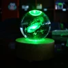 Led light crystal decoration music speaker with remote controller