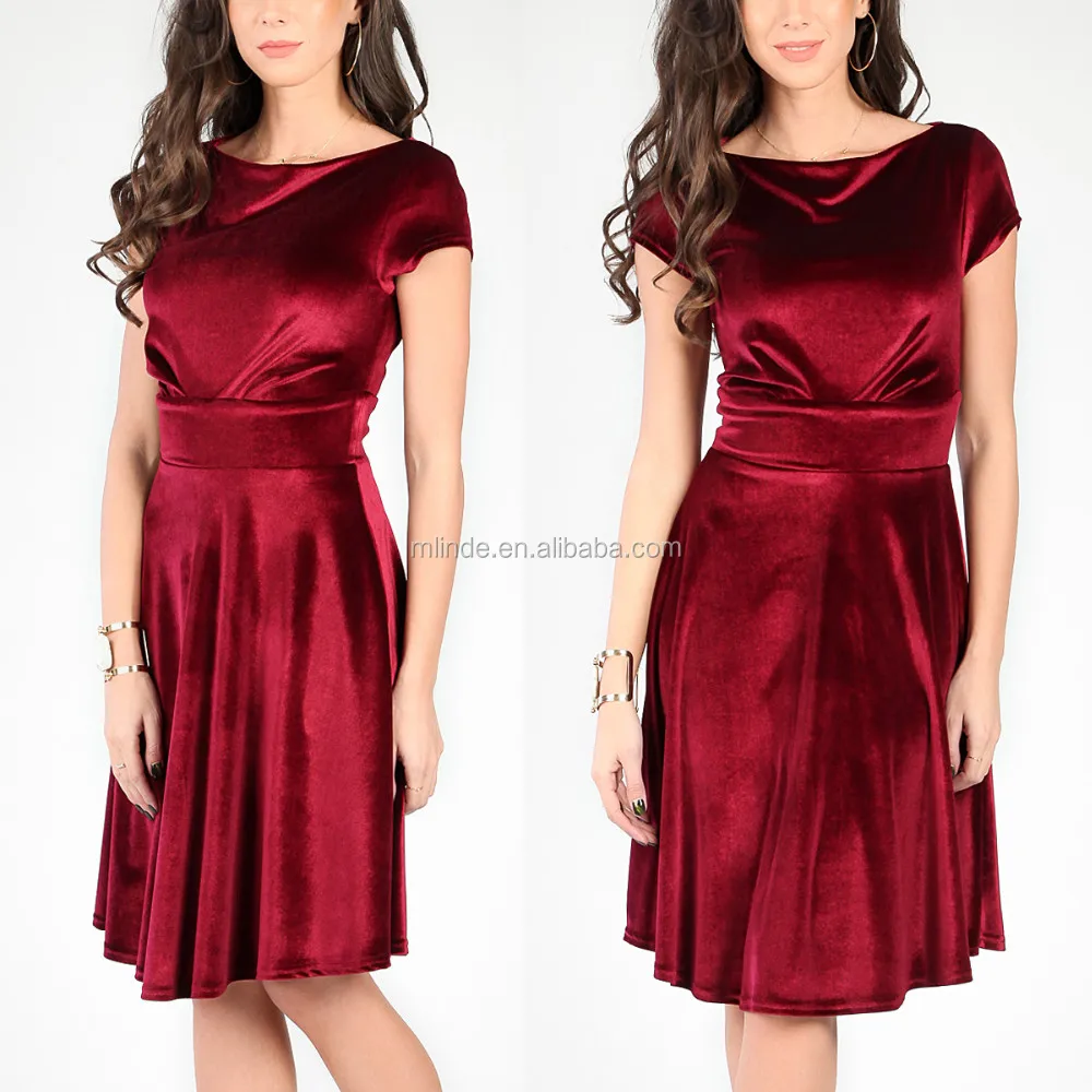 red velvet a line dress