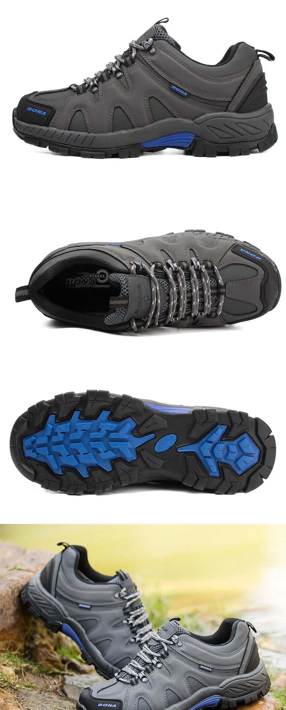 2023 | BONA Classic Men's Hiking Shoes: Lace-Up Sport Sneakers for Outdoor Adventures!