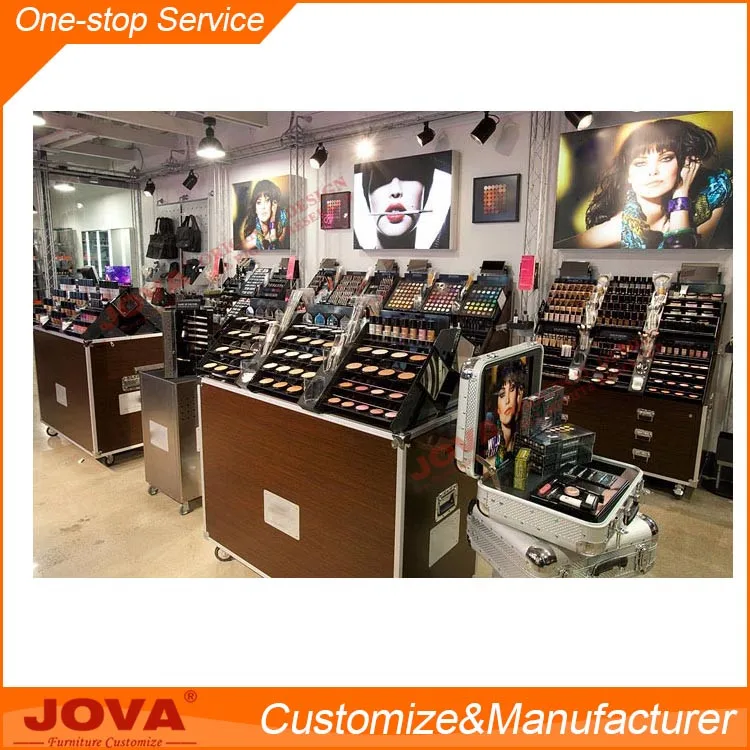 Makeup Showcase Display Table Beauty Showcase Interior Design For