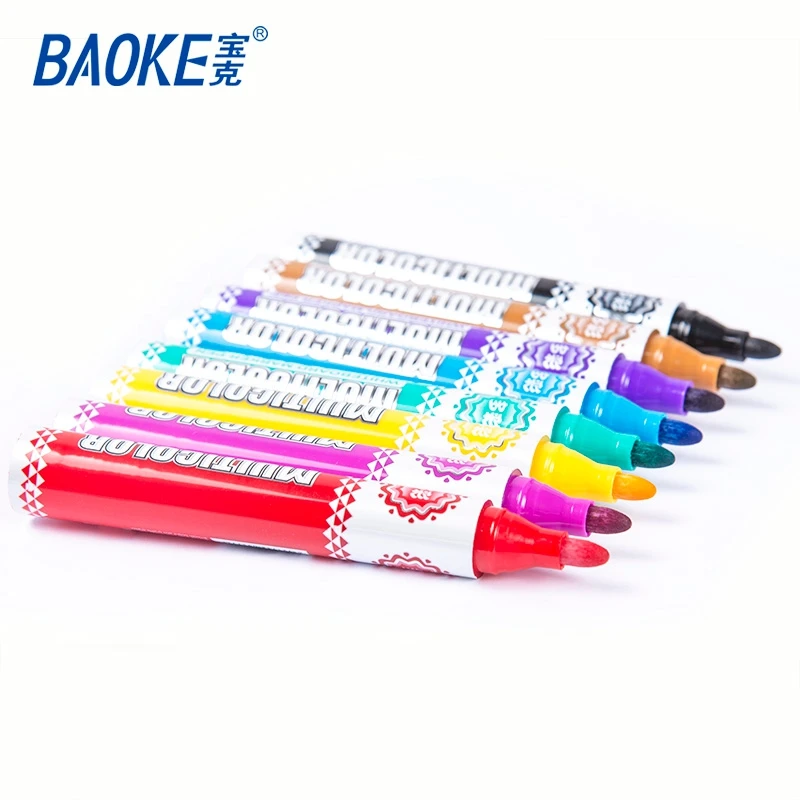 12 multicolors custom whiteboard marker pen , with refill ink kids whiteboard marker set