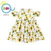 children boutique kid girl dress summer sunflower printed baby casual ware dress