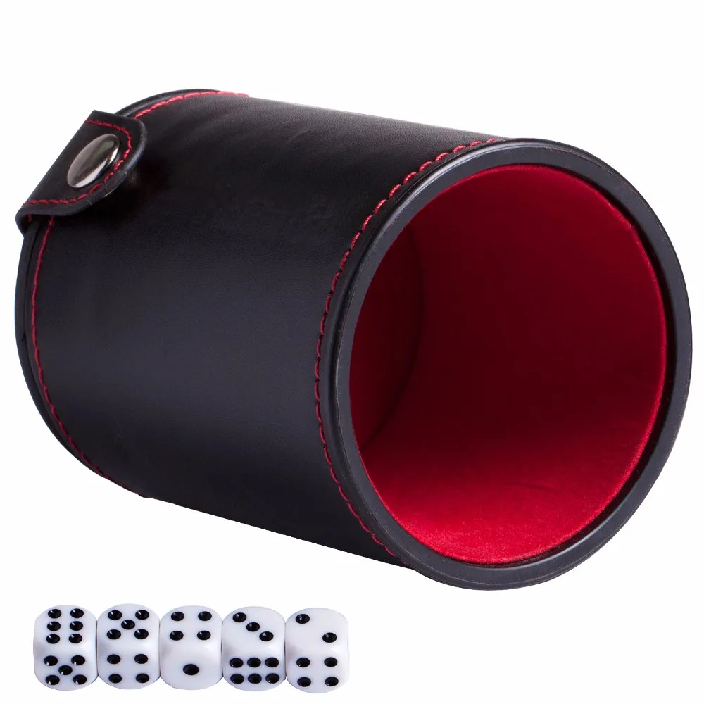 Wholesale Doubledeck Leather Beer Dice Cup With Lid Buy Dice Cup