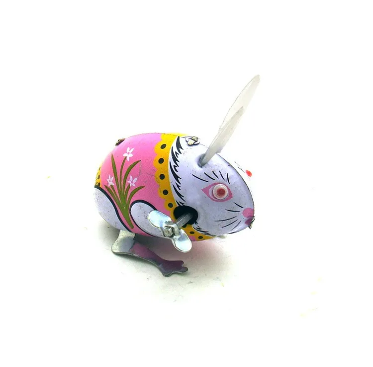 Vintage Retro Style Bunny Jumping Rabbit Model Tin Toy Collectible Gift New 