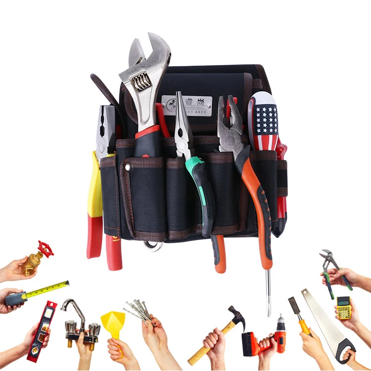 Heavy Duty Small Electric Waist Belt Plumber Tool Bag For Easy Working