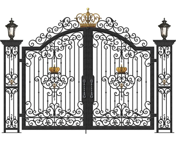 Best Quality Simple Indian House Steel Main Gate Designs Exterior Wrought Iron Gate