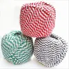 Decorative colorful braided cotton twine rope