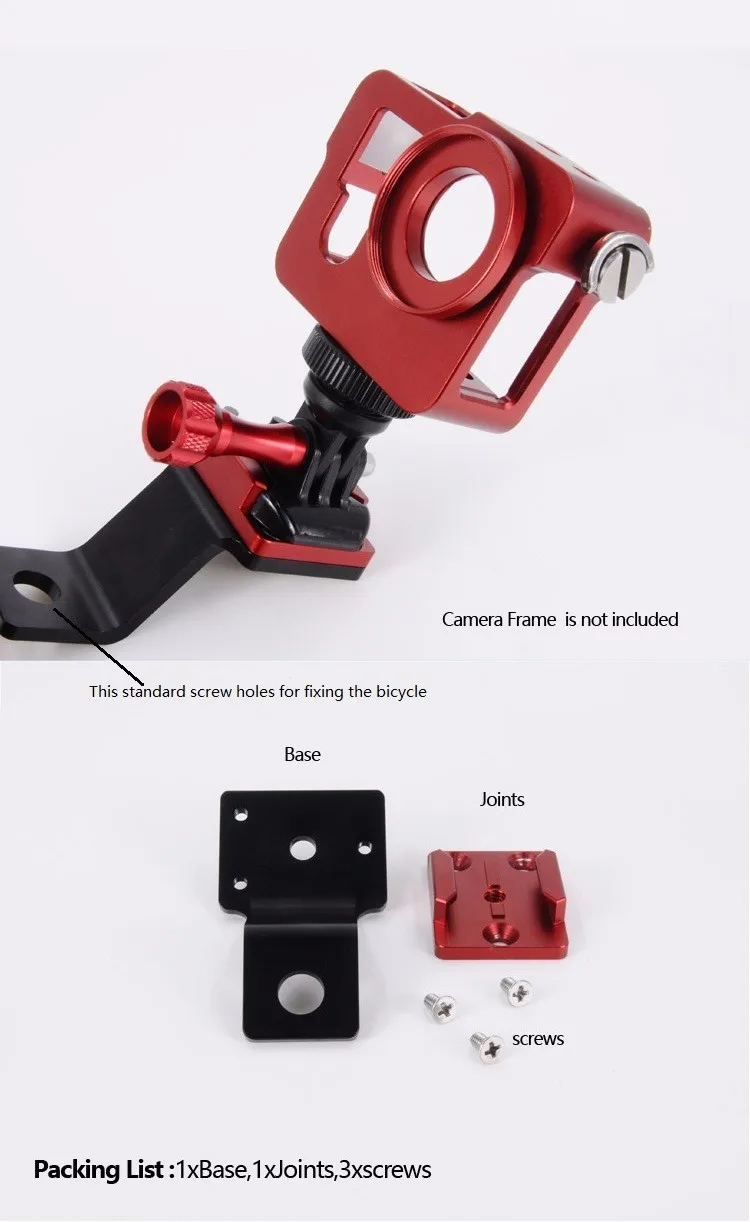 New Products 2016 CNC Aluminium Alloy Mount Motorcycle Handlebar Gopros Action Camera Bike Mount Holder For Electric Bike