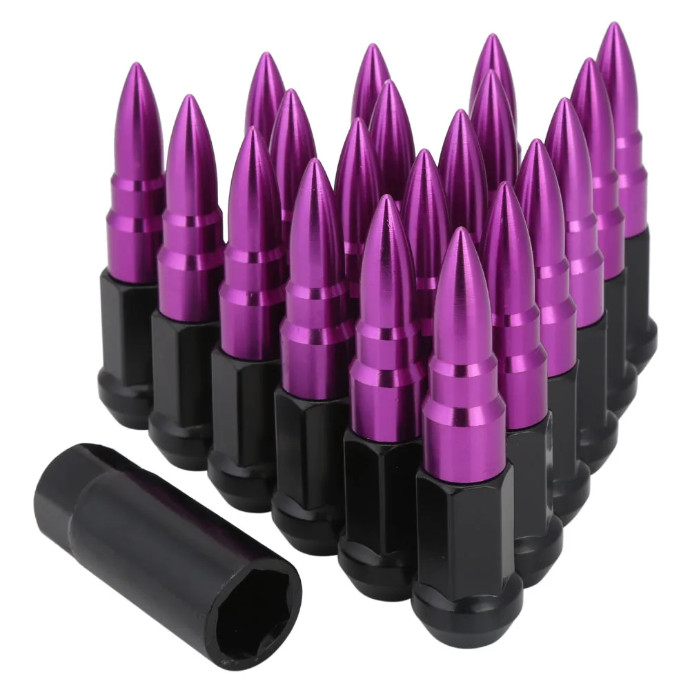 Jdm Aluminum Spike Stylish Colored Lug,Chrome Wheel Nut Indicator